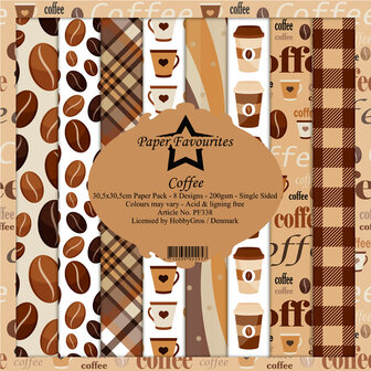 Paper pad 30.5x30.5cm Coffee p/8vel