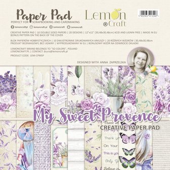 Paper pad 30.5x30.5cm My sweet provence p/10vel