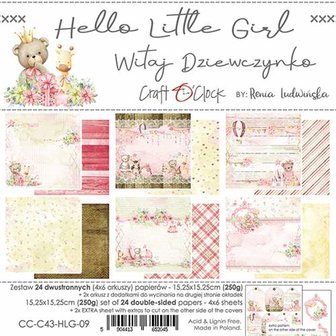 Paper pad 15.25x15.25cm Hello little girl p/24vel