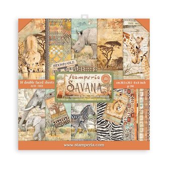 Paper pad 20x20cm Savana p/10vel 