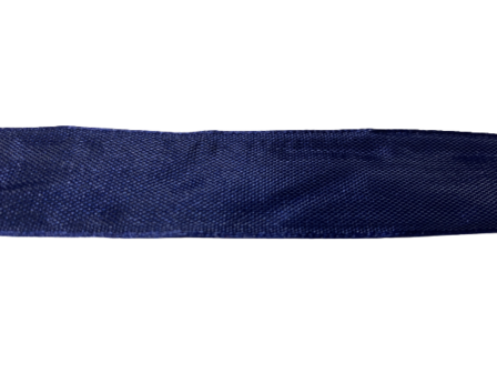 Lint donkerblauw 25mm p/mtr basis ijzerdraad