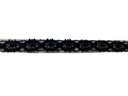 Kant zwart 10mm p/mtr Poppy lace 