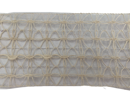  Lint creme jute 100mm p/mtr Mesh wired