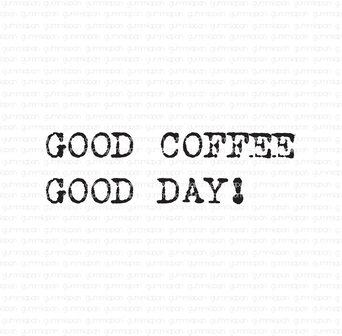 Stamp Good coffee good day! 27x8mm p/st rubber unmounted 