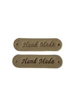 Label creme Handmade nepleer 6x1cm p/st (creme)