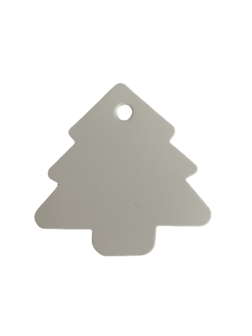 Label wit kerstboom 5.3x6cm p/5st