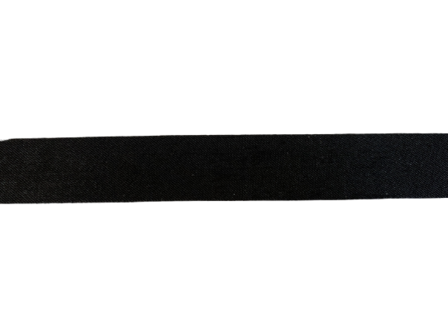 Lint zijde zwart 15mm p/mtr SYRIA