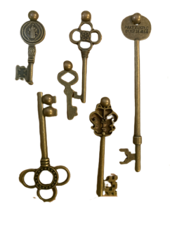 Splitpen brons sleutel lang p/6st