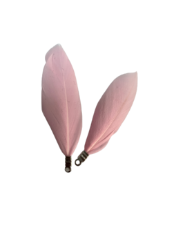 Veer flamingo roze 3-4cm p/st met oogje