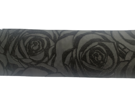 Lint zwart rozen 63mm p/mtr Non woven
