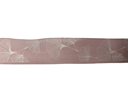 Lint roze 38mm p/mtr bladeren Ginkgo