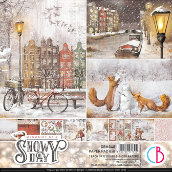 Paper pad Memories of a snowy day 20x20cm p/12vel