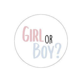 Sticker girl or boy? 40mm p/20st 