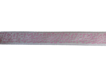 Lint creme Joy roze stip 12mm p/mtr