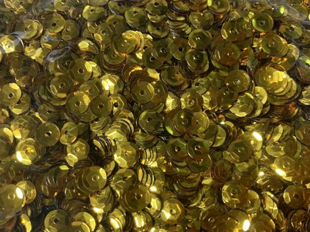 Strooi confetti goud pailletten p/15 rond
