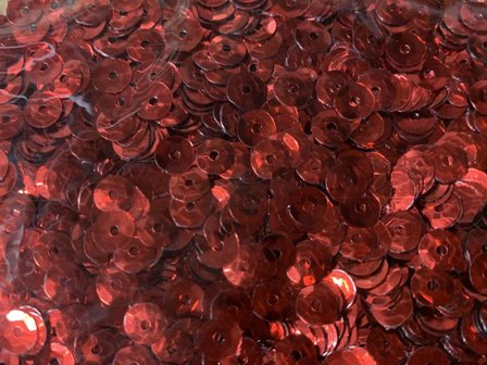 Strooi confetti rood pailletten p/15 rond