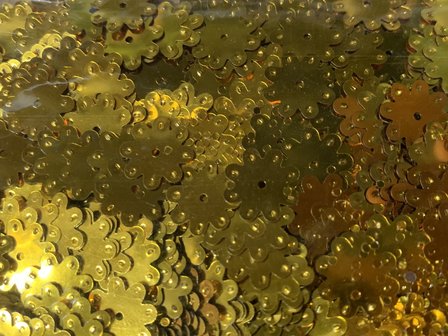 Strooi confetti goud pailletten p/15 bloem