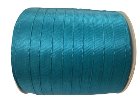 Lint turquoise satijn 10mm p/100mtr 