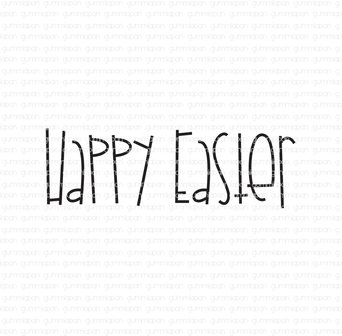 Stamp Happy easter 35x11mm p/st