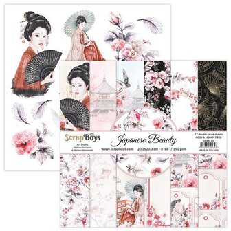 Paper pad 20.3x20.3cm Japanese Beauty p/12vel