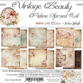 Paper pad 15.25x15.25cm Vintage beauty p/24vel
