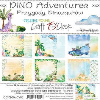 Paper pad 20x20cm Dino Adventures p/24vel