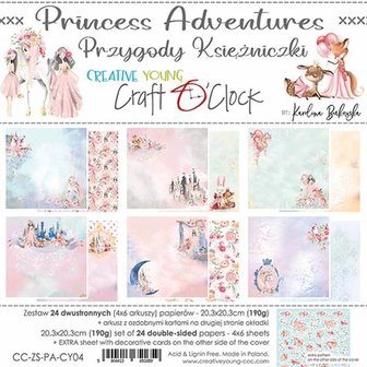 Paper pad 20x20cm Princess Adventures p/24vel