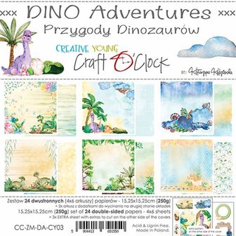 Paper pad 15x15cm Dino Adventures p/24vel