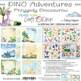 Paper pad 20.3x20.3cm special Dino Adventures p/32vel