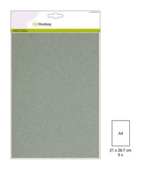 Karton grijs A4 2mm p/5vel grijsbord, greyboard