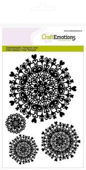 Clear stamp Mandala hart A6 p/st