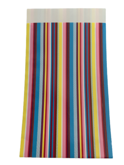 Zakken gekleurd streep 12x19cm p/5st