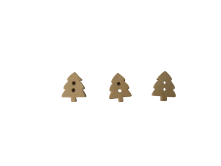 Knoop kerstboom 1.5x1.2cm p/4st hout