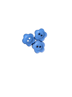 Knoop bloem donkerblauw 12mm p/4st 
