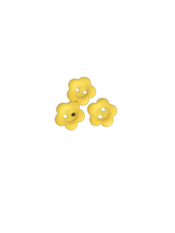 Knoop bloem geel 10mm p/4st 