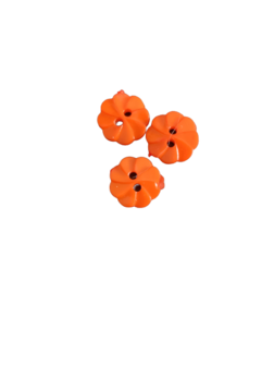 Knoop bloem donker oranje 12mm p/4st rond