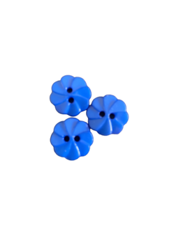 Knoop bloem donkerblauw 12mm p/4st rond