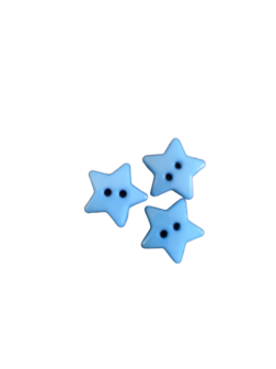 Knoop ster hardblauw 13mm p/4st 