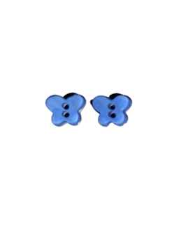 Knoop blauw vlinder 1x1.4cm p/2st 