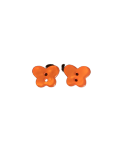 Knoop oranje vlinder 1x1.4cm p/2st 