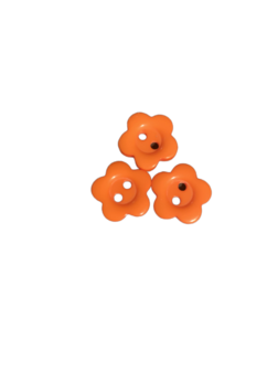 Knoop bloem oranje 15mm p/4st 