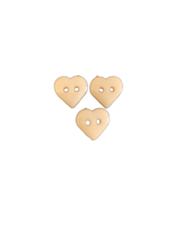 Knoop hart creme 10mm p/4st Plastic klein