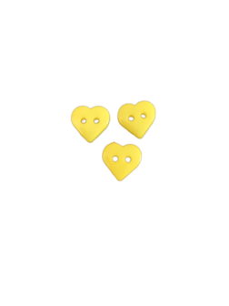 Knoop hart geel 10mm p/4st Plastic klein