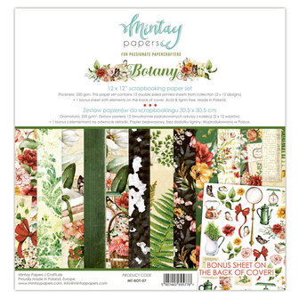 Paper pad 30.5x30.5cm Botany p/12vel