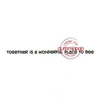 Stamp Together is a wonderful 72x2.5mm p/st rubber unmounted