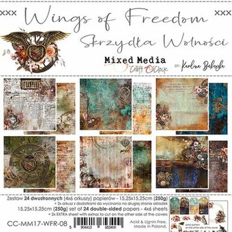 Paper pad 15.25x15.25cm Wings of Freedom p/24vel