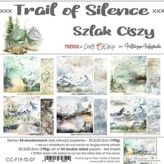 Paper pad 20.3x20.3cm Trail of Silence p/24vel