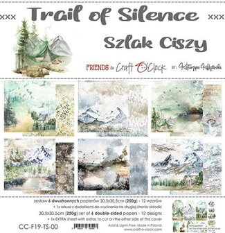 Paper pad 30.5x30.5cm Trail of Silence p/6vel