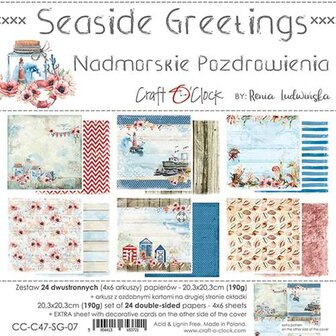 Paper pad 20.3x20.3cm Seaside Greetings p/24vel