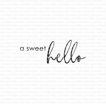 Stamp A sweet hello 43x16mm p/st